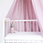 Tulimese Baldachýn mušelínový růžový SAMOSTATNÝ S ROVNÝM OKRAJEM – Zboží Dáma
