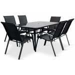 Noela Zahradní jídelní set Klaudie černý + 6x kovová židle Ramada – Zboží Dáma