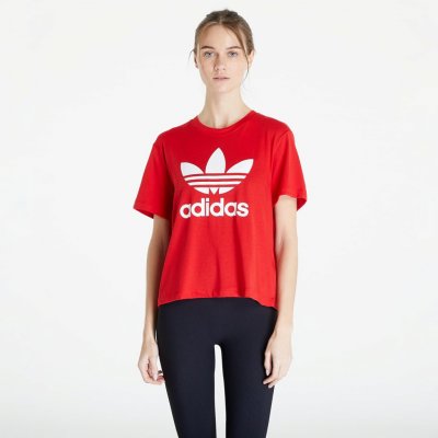 adidas Trefoil Tee Boxy Better Scarlet – Zboží Mobilmania