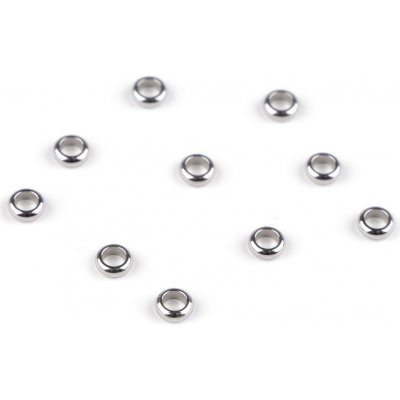 Rondelka / ozdobný díl z nerezové oceli Ø4; 6 mm Varianta: 1 (4 mm) platina, Balení: 10 ks – Zboží Mobilmania