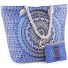 Taška  Prima-obchod Letní / plážová taška mandala paisley s taštičkou 39x50 cm 2 modrá