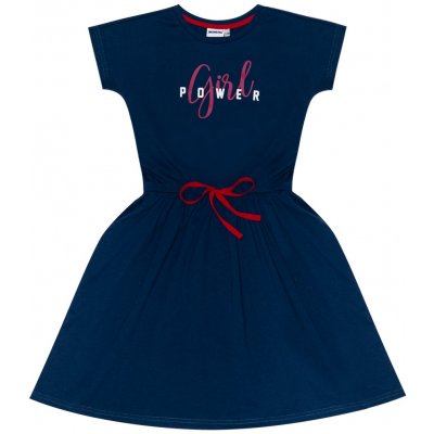 Winkiki Kids Wear dívčí šaty Girl Power navy – Zboží Mobilmania