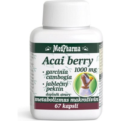 MedPharma Acai berry 1000 mg + garcinia cambogia + jabl. pektin 67 kapslí – Hledejceny.cz