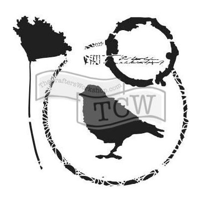 Šablona 12x12 30,5 x 30,5 cm Throughtful Bird – Sleviste.cz