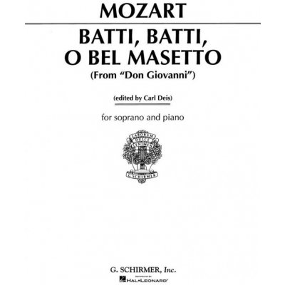 W.A. Mozart Batti batti from Don Giovanni noty na zpěv klavír – Zboží Mobilmania