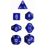 Chessex Sada 7 kostek modro/bílá – Zboží Živě