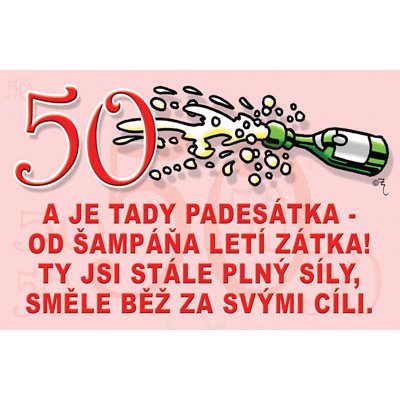 Vtipné přání 50 let