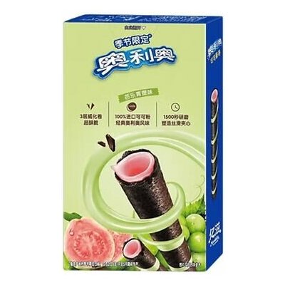 Oreo Crispy Roll tyčinky s náplní s příchutí hroznového vína a guavy 50 g – Sleviste.cz