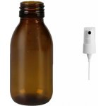 Luna Skleněná lékovka s bílým kosmetickým rozprašovačem 100 ml – Zboží Dáma