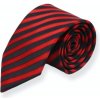 Kravata Červeno černá kravata Pruhy
