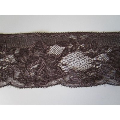 Silonová krajka 70mm-tmavě hnědá – Zboží Mobilmania