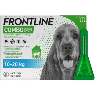 Frontline Combo Spot-On Dog M 10-20 kg 3 x 1,34 ml – Sleviste.cz
