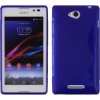 Pouzdro a kryt na mobilní telefon Sony Pouzdro S-Case Sony Xperia C modré