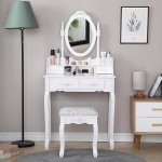 Pro-Tech shop se zrcadlem a taburetem 62165 PHO3992 bílý – Zboží Dáma