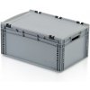 Úložný box TBA Plastová Euro přepravka 600x400x270 mm s víkem