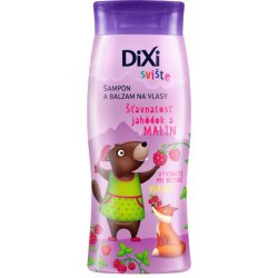DIXI šampon a balzám na vlasy pro holčičky jahoda a malina 250 ml