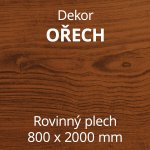 Brons Rovinný plech 800 x 2000 mm dekor ořech