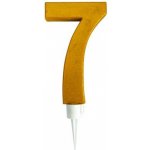 TORO Dortová číslice 7 zapichovací 16CM zlatá – Zboží Dáma