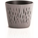 Prosperplast Květináč s vkladem SANDY ROUND 18,9 cm mocca – Zboží Dáma