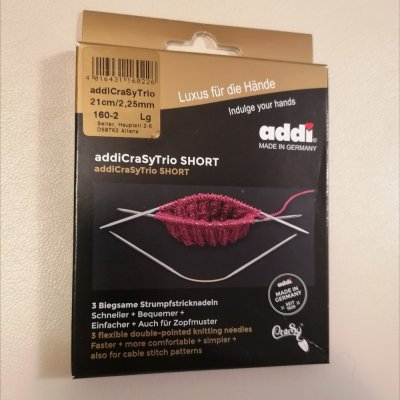Ponožkové jehlice Addi CraSyTrio - 2,25mm – Hledejceny.cz