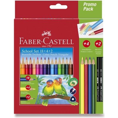 Faber-Castell 201597 trojhranné pastelky 18 barev – Zboží Živě