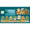 Puzzle DJECO Vlak se zvířátky a čísly 20 dílků