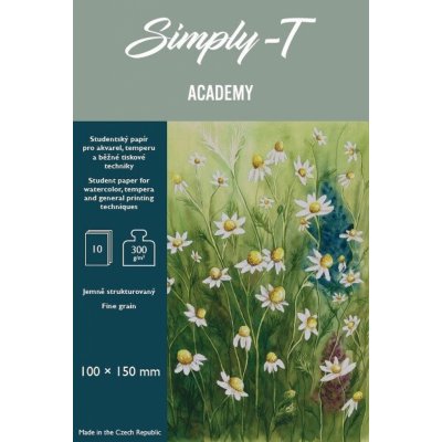 Simply-T Skicák pro akvarel v lepené vazbě 10 x 15 cm FG 300g 10 listů – Sleviste.cz
