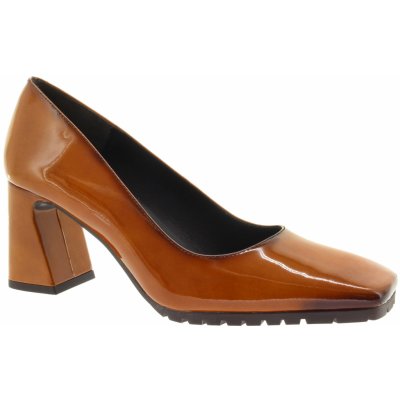 LODI Dámské kožené hnědé lodičky BRE4924 TABACO 245 – Zboží Dáma