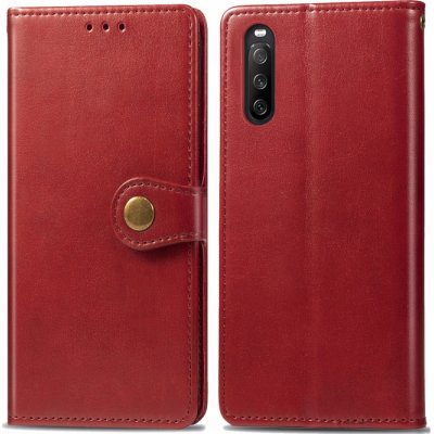 PROTEMIO 33160 LEATHER BUCKLE Peňaženkový obal Sony Xperia 10 III červený – Zbozi.Blesk.cz