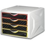 Helit Chameleon H6129569 zásuvkový box 4 zásuvky barevný A4 – Sleviste.cz
