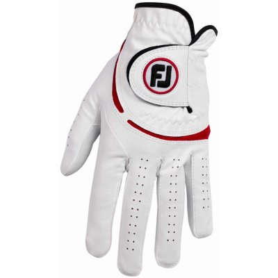 FootJoy WeatherSof Mens Golf Glove bílo/červená Levá S