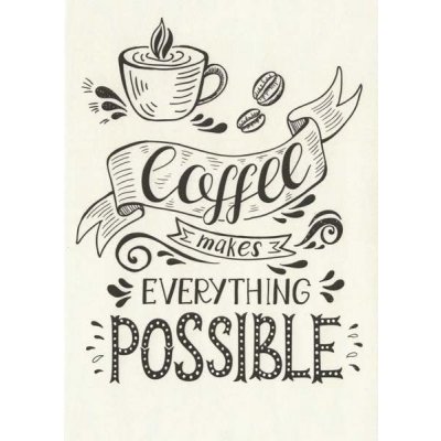 Pohlednice Káva – Zboží Dáma