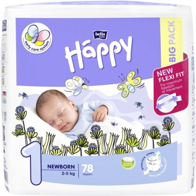 Bella Happy 1 Newborn 2-5 kg 78 ks – Hledejceny.cz