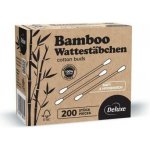DELUXE Bambusové vatové tyčinky do uší EcoBamboo 200 ks – Zboží Dáma