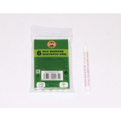 Koh-i-noor Křídy 8220/6 bílé mastné 2865 – Zboží Dáma