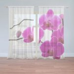 Sablio Záclony Fialové orchideje: 2ks 150x250cm – Hledejceny.cz