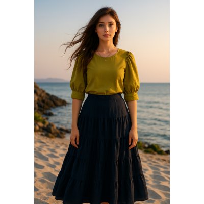 Takoy Střih PDF dámská halenka s řasenými rukávy Galilea-32-38 – Zboží Dáma