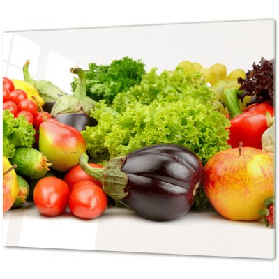 Glasdekor Ochranná deska čerstvá zelenina a ovoce - Ochranná deska: 55x55cm, Lepení na zeď: Bez lepení na zeď – Sleviste.cz