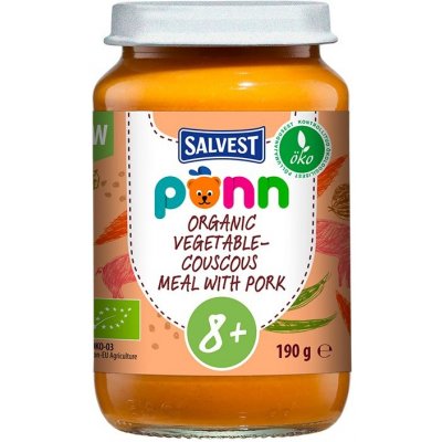 SALVEST Salvest Pönn BIO Vepřové maso s kuskusem a zeleninou (190 g)