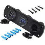 KAXL Zásuvka zapalovač 12V, 2xUSB 5V, voltmetr PLS37 | Zboží Auto