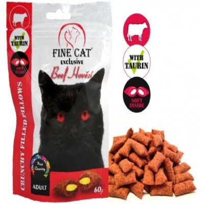 Fine Cat Exclusive Plněné polštářky Hovězí 60 g – Hledejceny.cz