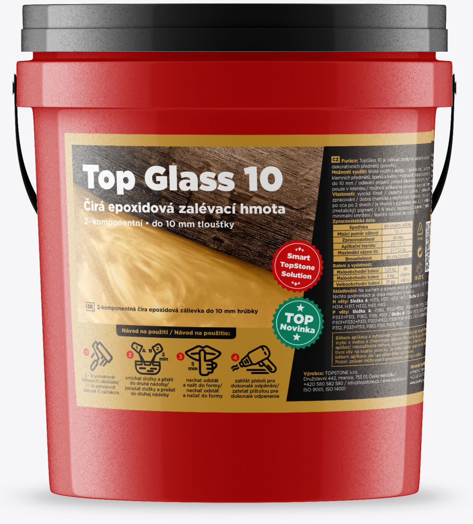 TOPSTONE TopGlass10 licí pryskyřice do 10 mm 1,25 kg