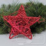 Proutěná hvězda 15 cm metalická červená PT0278 – Zboží Dáma