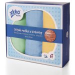 Kikko tetra osušky z biobavlny XKKO Organic 90x100cm Staré časy bílé 3ks Pastels For Boys