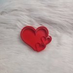 Vykrajovátko s razítkem 3 Srdce | Valentýnské vykrajovátka a razítka | Romantické vykrajovátko s motivem tří srdcí – Hledejceny.cz