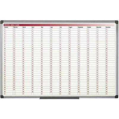 Bi-Office Bi-Office Roční plánovací tabule, dny 90 x 60 cm – Zboží Mobilmania