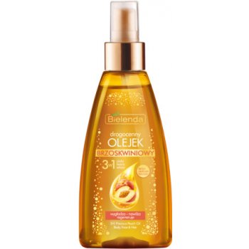 Bielenda Precious Oil 3 in 1 Peach pěsticí olej na tvář tělo a vlasy Smoothes Moisturizes Regenerates 150 ml