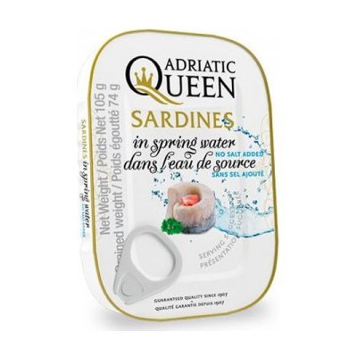 Adriatic Queen - Sardinky v pramen. vodě 105 g – Sleviste.cz