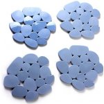 MSV sada 4 protiskluzových podložek GALETS ve tvaru oblázků šedá 12 x 13 cm – Zboží Mobilmania