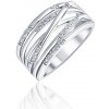 Prsteny JVD Dámský stříbrný prsten posetý zirkony SVLR0651XE9BI